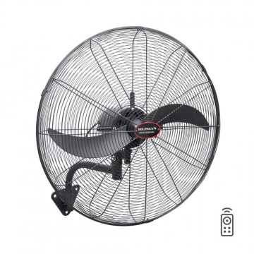 Telemax FW-65/ER1 Ανεμιστήρας Τοίχου 66cm 200W με Τηλεχειριστήριο Μαύρος